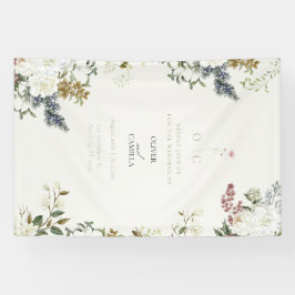 Wildflower Botanical Wedding Banner 