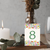 Wildflower Botanical Wedding Table Number Card Tischnummer