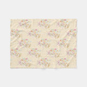 Wildflower Bouquet Floral Ribbon Striped Baby Girl Fleecedecke (Vorderseite (Horizontal))