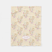 Wildflower Bouquet Floral Ribbon Striped Name Girl Fleecedecke (Vorderseite)