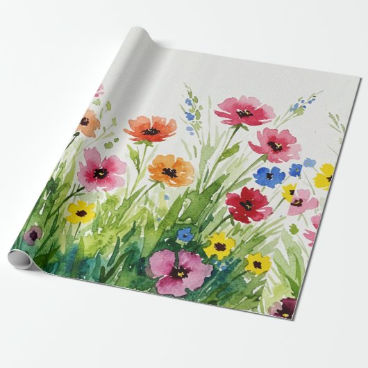 Wildflower bouquet geschenkpapier (Ungerollt)