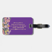 Wildflower Bouquet Handpainted Gouache Custom Name Gepäckanhänger (Rückseite horizontal)