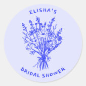 Wildflower Bouquet Rustic Whimsical Bridal Shower Runder Aufkleber (Vorderseite)