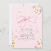 Wildflower & Bow Graduation Announcement Ankündigung (Rückseite)