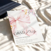 Wildflower & Bow Graduation Invitation Einladung