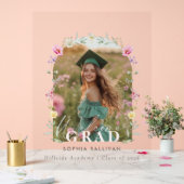 Wildflower Bow Graduation party Photo Welcome Acrylschild (Hochzeit)