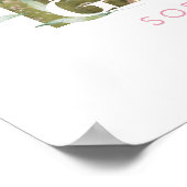 Wildflower Bow Graduation party Photo Welcome Poster (Ecke)