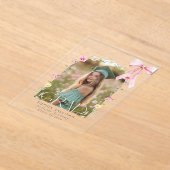 Wildflower Bow Graduation Photo Acryleinladungen (Ablage )