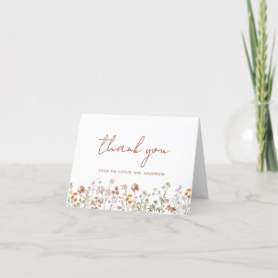 Wildflower-Brautjungfer-Dankeschön Zukünftige Mrs. Dankeskarte