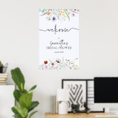 Wildflower-Brautjungfernparty-Willkommen Poster (Heimbüro)