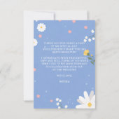 Wildflower-Brautjunggesellinnen-Party  Dankeskarte (Rückseite)