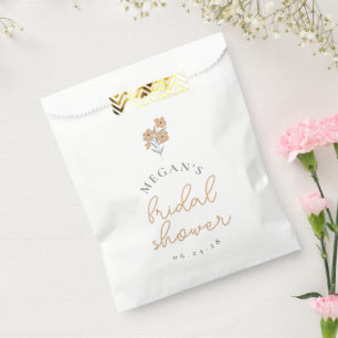 Wildflower Brautparty-Geschenktüten - Orange Geschenktütchen