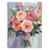 Wildflower Bridal Bouquet | Floral Wedding Bride Notizblock (Vorderseite)