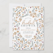 wildflower bridal shower invitation - orange einladung (Vorderseite)
