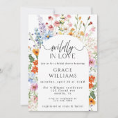 Wildflower Bridal Shower Invitation Template, Boho Einladung (Vorderseite)