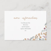 wildflower bridal shower invite insert - orange einladung (Vorderseite)