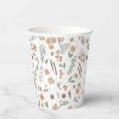 Wildflower Bridal Shower Paper Cups - Orange Pappbecher (Rechts)