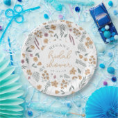 Wildflower Bridal Shower Paper Plates - Orange Pappteller (Party)