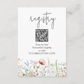 Wildflower Bridal Shower Registry Begleitkarte (Vorderseite)