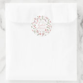 Wildflower Bridal Shower Sticker - Pink (Tasche)