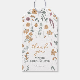 Wildflower Bridal Shower Thank You Tag - Orange Geschenkanhänger