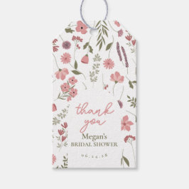 Wildflower Bridal Shower Thank You Tag - Pink Geschenkanhänger