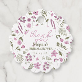 Wildflower Bridal Shower Thank You Tag - Purple Geschenkanhänger