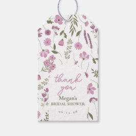 Wildflower Bridal Shower Thank You Tag - Purple Geschenkanhänger