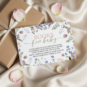Wildflower-Bücher für Baby-Karte Begleitkarte
