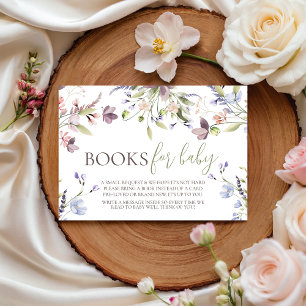 Wildflower-Bücher für Baby-Karte Begleitkarte