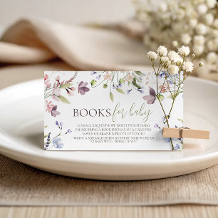Wildflower-Bücher für Baby-Karte Begleitkarte