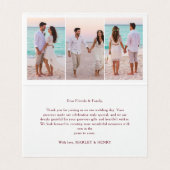 Wildflower Burgundy Wedding Folded Photo thank you (Innenseite Aufgefaltet)