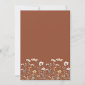 Wildflower Burnt Orange Floral Wedding Einladung (Rückseite)