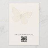 Wildflower Butterflies QR Code Bridal Shower Einladung (Rückseite)