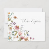 Wildflower Celebration of Life Funeral Thank You Dankeskarte (Vorderseite)