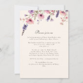 Wildflower "Celebration of Life" Photo Funeral  Einladung (Rückseite)