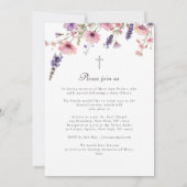 Wildflower "Celebration of Life" Photo Funeral  Einladung (Rückseite)