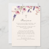 Wildflower "Celebration of Life" Photo Funeral  Einladung (Rückseite)