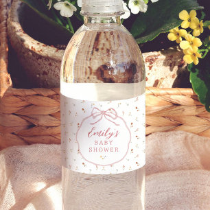 Wildflower Coquette Baby Shower Wasserflaschenetikett