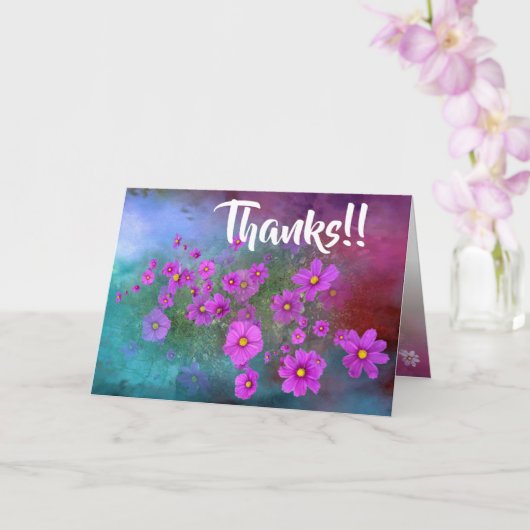wildflower cosmos greeting card karte (Orchidee)