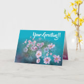 wildflower cosmos  greeting card karte (Gelbe Blume)