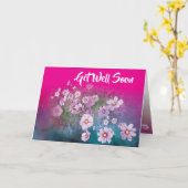 wildflower cosmos pink  get well card  karte (Gelbe Blume)