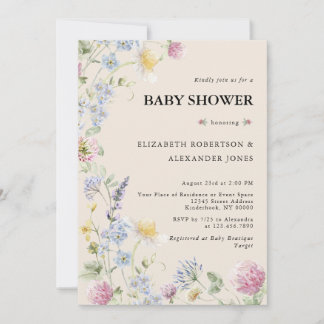 Wildflower Couples Baby Shower Invitation Einladung