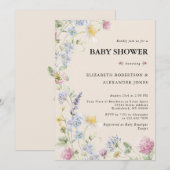 Wildflower Couples Baby Shower Invitation Einladung (Vorne/Hinten)