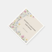 Wildflower Couples Baby Shower  Serviette (Ecke)