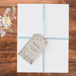 Wildflower Couples Baby Shower Thank You Geschenkanhänger