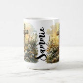 Wildflower Cross Easter Design Kaffeetasse (Mittel)