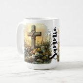 Wildflower Cross Easter Design Kaffeetasse (Vorderseite Links)
