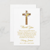 Wildflower Cross Sympathy Thank You Card Dankeskarte (Vorne/Hinten)