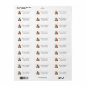 Wildflower Cute German Shepherd Dog Return Address (Vorne)
